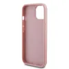 Guess PU Fixed Glitter 4G Metal Logo tok iPhone 13 Pink - 4. kép