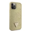 Guess Rhinestones Triangle Metal Logo tok iPhone 12 Pro Max Gold - 1. kép