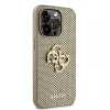 Guess PU Perforált 4G Glitter Metal Logo tok iPhone 15 Pro Gold - 2. kép