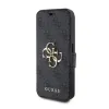 Guess PU Leather 4G Metal Logo fliptok iPhone 15 Pro Max Gray tok - 0. kép