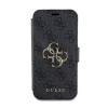 Guess PU Leather 4G Metal Logo fliptok iPhone 15 Pro Max Gray tok - 1. kép