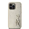 Karl Lagerfeld Wrinkled PU Signature Logo tok iPhone 14 Pro arany - 0. kép