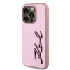 Karl Lagerfeld Wrinkled PU Signature Logo tok iPhone 15 Pro Max Pink - 1. kép