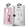 Karl Lagerfeld Wrinkled PU Signature Logo tok iPhone 15 Pro Max Pink - 4. kép