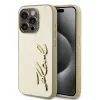  iPhone 15 Pro Gold Karl Lagerfeld Wrinkled PU Signature Logo tok thumbnail