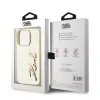 Karl Lagerfeld Wrinkled PU Signature Logo tok iPhone 15 Pro Gold - 4. kép