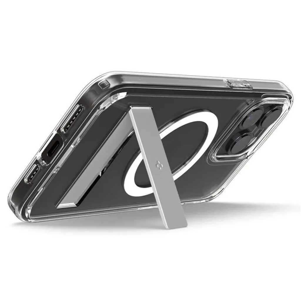 Spigen Ultra Hybrid S MagSafe tok állvánnyal iPhone 15 Pro - átlátszó - 8