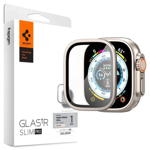 Edzett üveg Spigen GLAS.TR SLIM PRO Apple Watch ULTRA (49 MM) TITÁNIUM üvegfólia