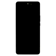 LCD kijelző + érintőegység + előlapi borítás Honor Magic6 Lite fekete (szervizcsomag)