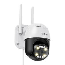 IP Kültéri Kamera ZOSI C296 WiFi Pan Tilt 8MP Kettős IP66 32GB microSD kártyával