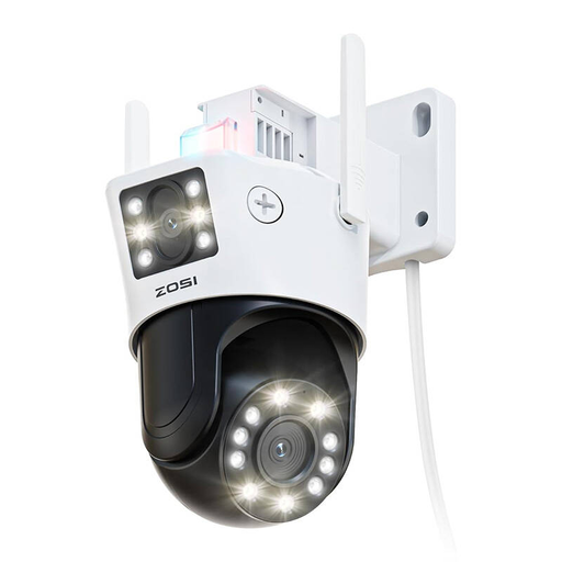 IP Kültéri Kamera ZOSI C298 WiFi Pan Tilt 6MP Dupla IP66
