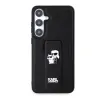 Karl Lagerfeld Saffiano Grip Stand Metal Logo tok Samsung Galaxy S24+ fekete - 1. kép