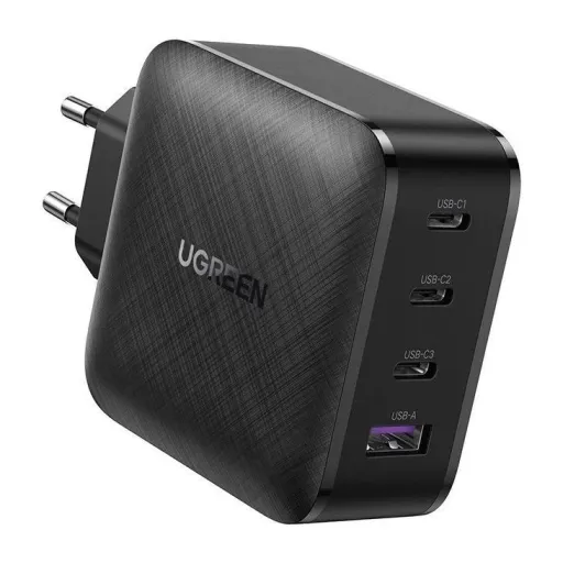 Ugreen gyors töltő GaN PPS 65W USB / 3x USB Type C QC 3.0 Power Delivery SCP FCP AFC (gallium-nitrid) fekete (CD224 70774)