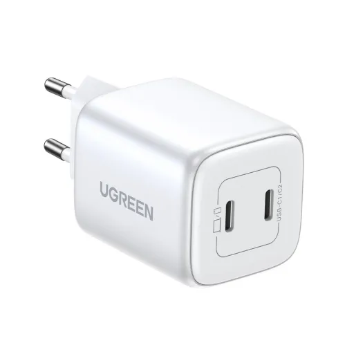 Ugreen gyors töltő GaN 2 x USB-C 45W QC PD Ugreen CD294 - fehér