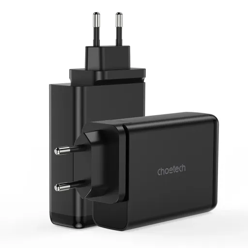 Choetech GaN 140W 4 portos töltő (2x USB C, 2x USB) fekete (PD6005)