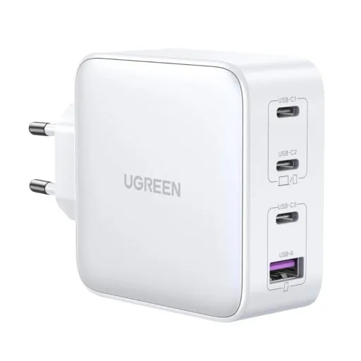 Gyors tölő GaN 3xUSB C / USB 100W PPS Ugreen CD226 - fehér