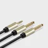 Ugreen kábel audio kábel mini jack 3.5 mm - 2 x jack 6.35 mm 1m szürke (AV126) - 4. kép