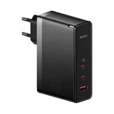 Baseus GaN5 Pro gyors töltő 2xUSB-C + USB 140W EU fekete (CCGP100201)