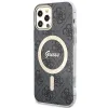 Guess GUBPP12MH4EACSK Készlet: Tok és Töltő iPhone 12/12 Pro fekete/fekete kemény tok 4G Print MagSafe - 0. kép