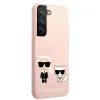 Karl Lagerfeld KLHCS22MSSKCI S22+ S906 hardcase világos rózsaszín Silicone Ikonik Karl & Choupette tok - 2. kép