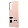 Karl Lagerfeld KLHCS22MSSKCI S22+ S906 hardcase világos rózsaszín Silicone Ikonik Karl & Choupette tok - 4. kép