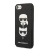 Karl Lagerfeld KLHCI8SAKICKCBK iPhone 7/8 / SE 2020 / SE 2022 fekete/fekete keménytok Saffiano Karl&Choupette Head tok - 0. kép