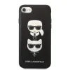 Karl Lagerfeld KLHCI8SAKICKCBK iPhone 7/8 / SE 2020 / SE 2022 fekete/fekete keménytok Saffiano Karl&Choupette Head tok - 1. kép