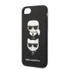 Karl Lagerfeld KLHCI8SAKICKCBK iPhone 7/8 / SE 2020 / SE 2022 fekete/fekete keménytok Saffiano Karl&Choupette Head tok - 4. kép