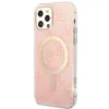 Guess GUBPP12MH4EACSP tok+ töltő iPhone 12/ 12 Pro rózsaszín/ rózsaszín kemény tok 4G Print MagSafe - 0. kép