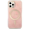 Guess GUBPP12MH4EACSP tok+ töltő iPhone 12/ 12 Pro rózsaszín/ rózsaszín kemény tok 4G Print MagSafe - 1. kép