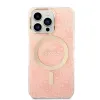 Set Guess GUBPP13LH4EACSP tok + töltő iPhone 13 Pro rózsaszín/kemény tok 4G Print MagSafe - 1. kép