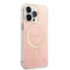 Set Guess GUBPP13XH4EACSP tok+ töltő iPhone 13 Pro Max pink/pink hard tok 4G Print MagSafe - 2. kép