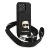 Karl Lagerfeld KLHCP13LSAKHPK iPhone 13 Pro Hardcase Saffiano Metal Karl Head tok - 2. kép