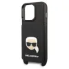 Karl Lagerfeld KLHCP13LSAKHPK iPhone 13 Pro Hardcase Saffiano Metal Karl Head tok - 4. kép