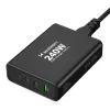 Wozinsky WGCSB 240W GaN hálózati töltő USB-A / 3 x USB-C - fekete - 0. kép