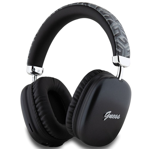 Guess GCube Metallic Script Logo Bluetooth vezeték nélküli on-ear fejhallgató - fekete