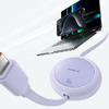 Baseus Free2Pull Mini USB-C to USB-C 60W USB kábel, 1m (lila) - 4. kép