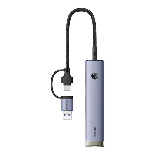 Baseus UltraJoy 4in1 Hub USB-A&USB-C to 3xUSB3.0+USB-C+RJ45 (szürke)