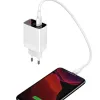 Baseus Mirror Lake Travel hálózati USB töltő adapter digitális kijelzővel gyorstöltő 2x USB 3.0 18W fehér (CCJMHA-A02) - 4. kép
