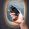 Baseus Mirror Lake Travel hálózati USB töltő adapter digitális kijelzővel gyorstöltő 2x USB 3.0 18W fekete (CCJMHA-A01) - 3. kép