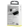 Baseus Mirror Lake PPS Travel hálózati USB töltő adapter digitális kijelzővel gyorstöltő 1x USB 3.0 1x USB-C 18W fekete (CCJMHC-A01) - 2. kép