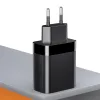 Baseus Mirror Lake PPS Travel hálózati USB töltő adapter digitális kijelzővel gyorstöltő 1x USB 3.0 1x USB-C 18W fekete (CCJMHC-A01) - 3. kép