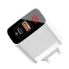 Baseus Mirror Lake PPS Travel hálózati USB töltő adapter digitális kijelzővel gyorstöltő 1x USB 3.0 1x USB-C 18W fehér (CCJMHC-A02) - 2. kép