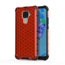 TPU puzdro s voštinovým vzorom pre Huawei Mate 30 Lite červené TPU puzdro s voštinovým vzorom pre Huawei Mate 30 Lite červené