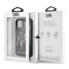 Karl Lagerfeld Signature flitteres keménytok iPhone 11 Pro fekete  - 4. kép