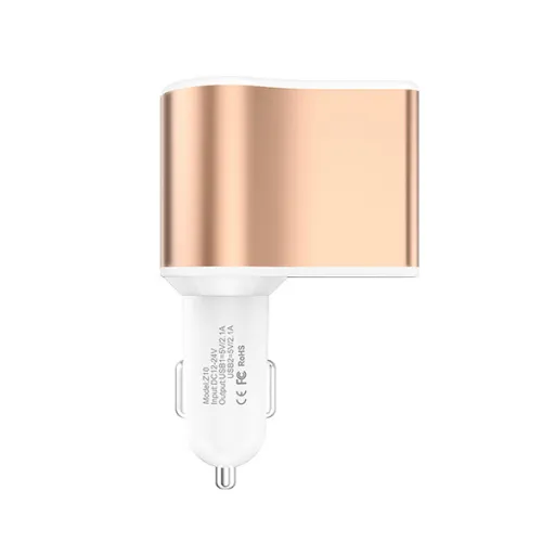 Hoco autós szivargyújtós töltő Z10 2 USB aljzattal fehér