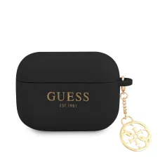 Guess 4G Charm Szilikon tok AirPods Pro-hoz Fekete