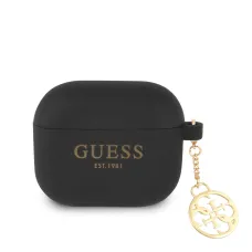 Guess 4G Charm Szilikon Tok AirPods 3 Fekete