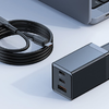 GaN Mcdodo CH-1543 hálózati töltő, 2x USB-C, 1x USB, 67W + USB-C - USB-C 2m kábel (fekete) - 0. kép