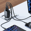 GaN Mcdodo CH-1543 hálózati töltő, 2x USB-C, 1x USB, 67W + USB-C - USB-C 2m kábel (fekete) - 1. kép